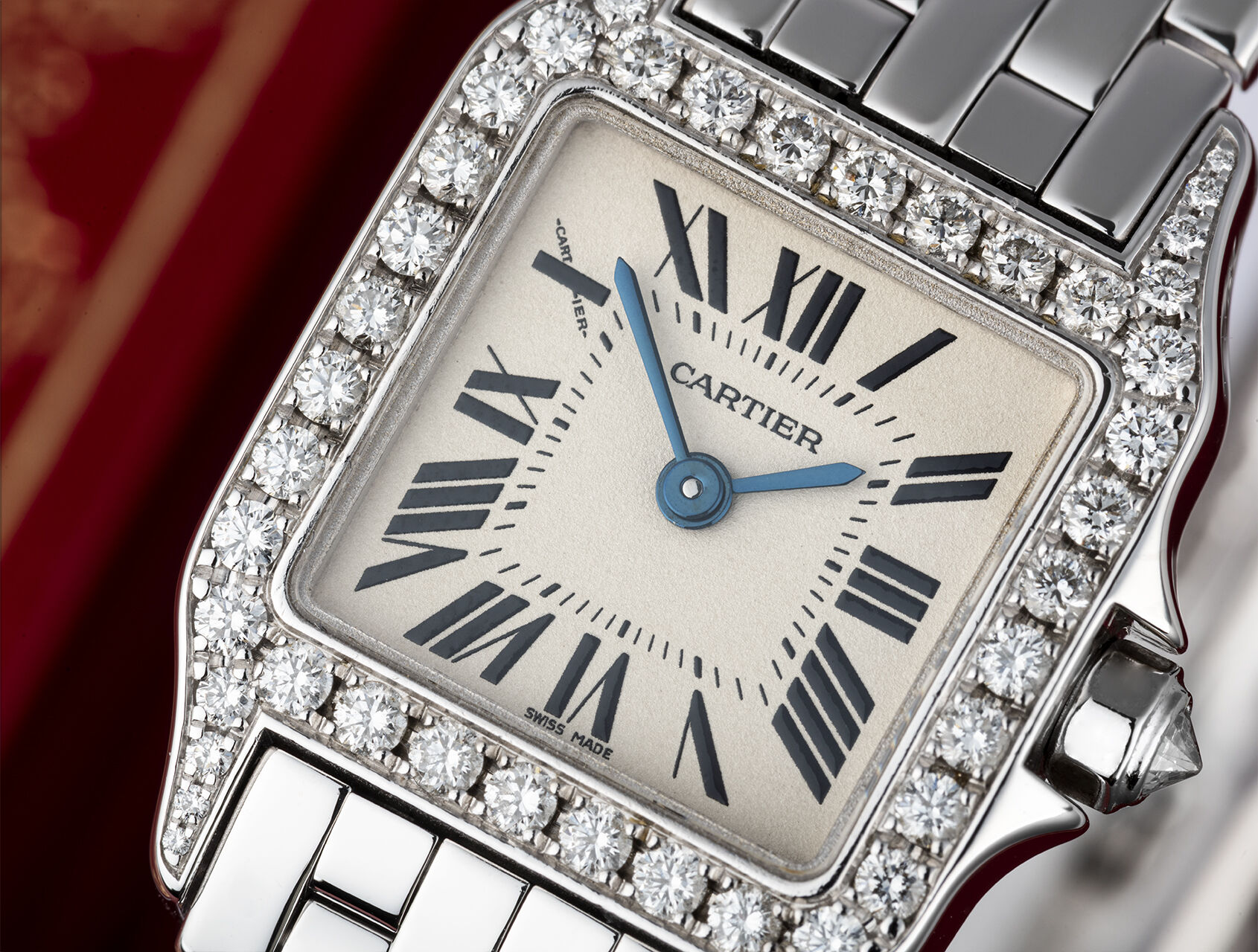 Cartier santos white gold hotsell