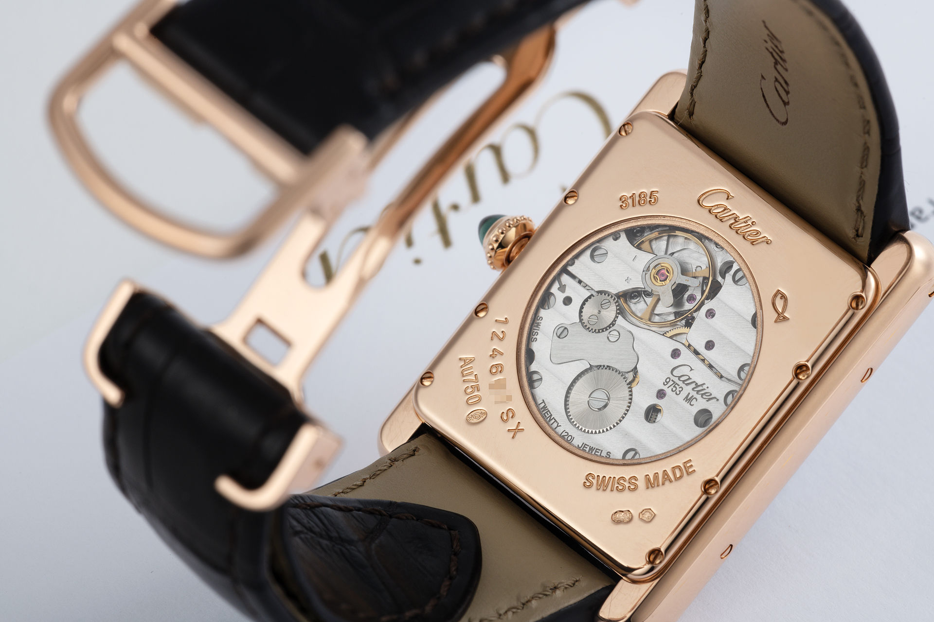 Cartier Tank Louis XL 39.2x30.0mm W1560003 18K Rose Gold Men's Watch
