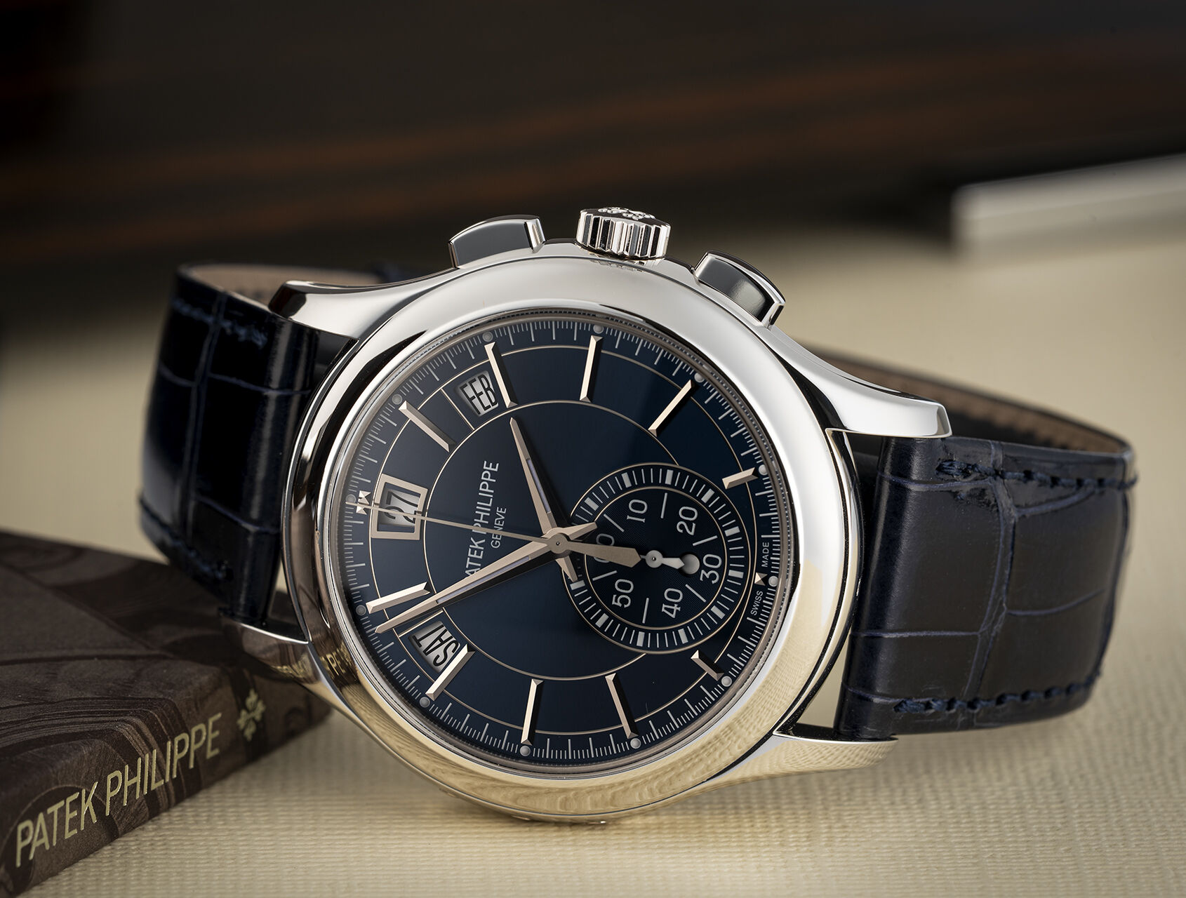 ref 5905P-001 | 5905P-001 - Blue Dial | Patek Philippe Flyback Chronograph Annual Calendar