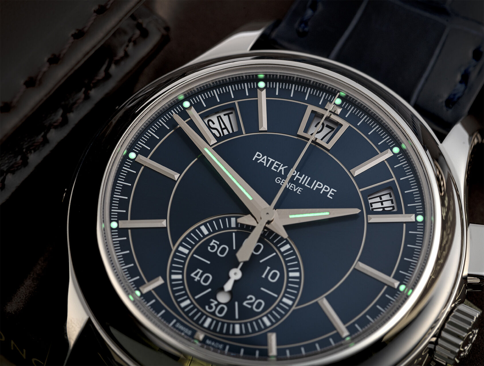 ref 5905P-001 | 5905P-001 - Blue Dial | Patek Philippe Flyback Chronograph Annual Calendar