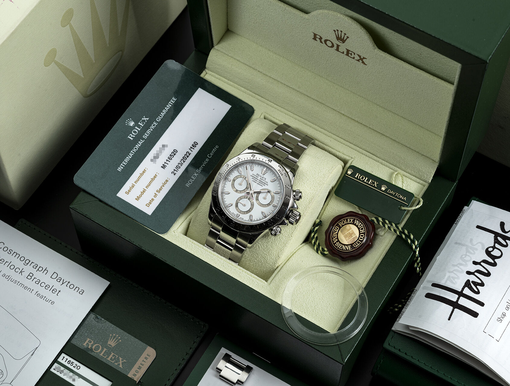 ref 116520 | 116520 - White Dial | Rolex Cosmograph Daytona