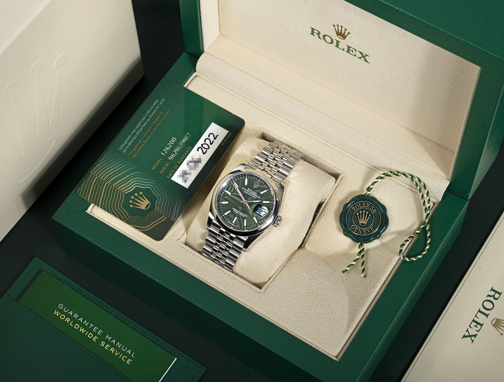 ref 126200 | 126200 - Mint Palm | Rolex Datejust 36