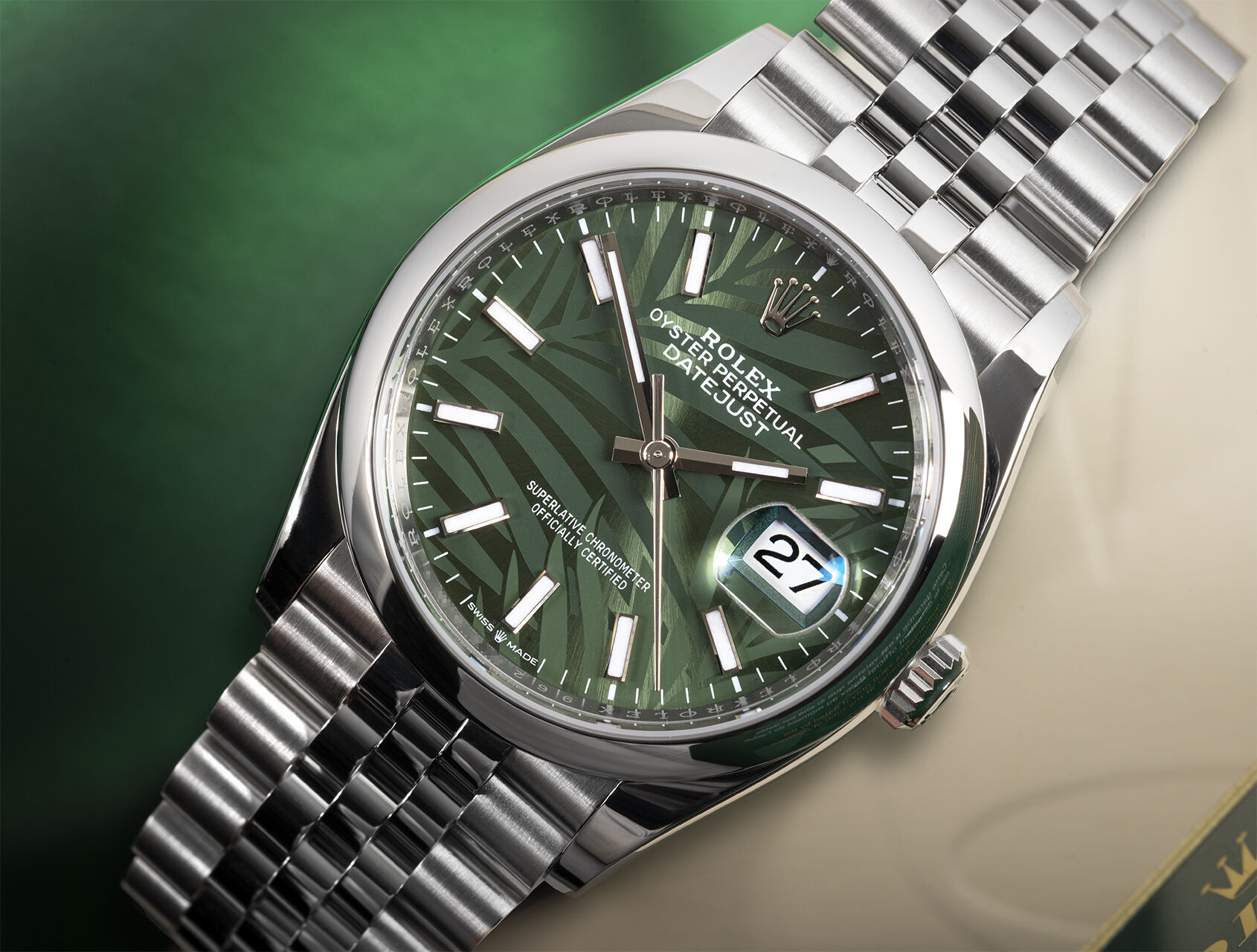 ref 126200 | 126200 - Mint Palm | Rolex Datejust 36