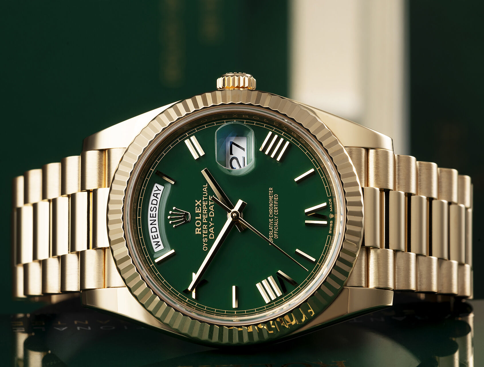 ref 228238 | 228238 - Green Lacquer | Rolex Day-Date