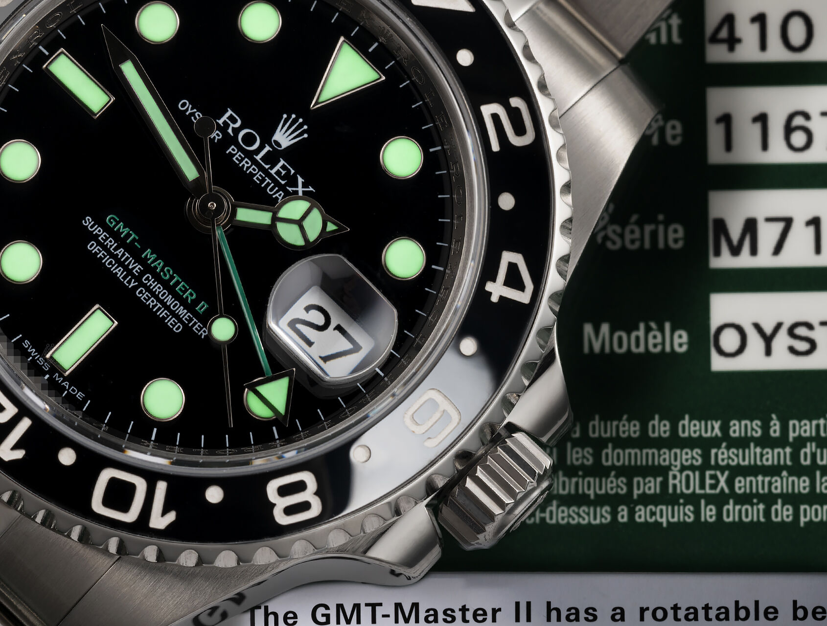 ref 116710LN | 116710LN - Box & Certificate | Rolex GMT-Master II