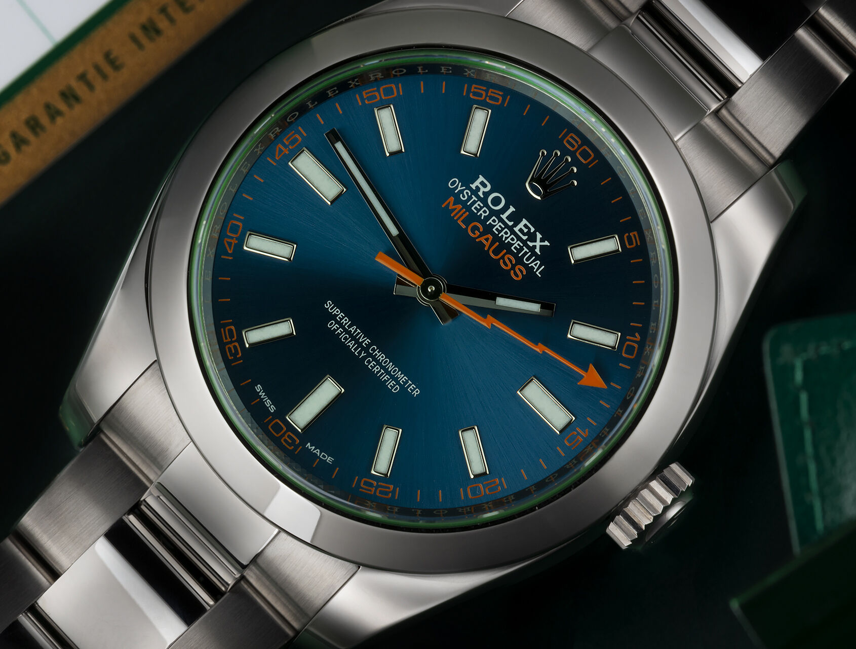 ref 116400GV | 116400GV - Box & Papers | Rolex Milgauss