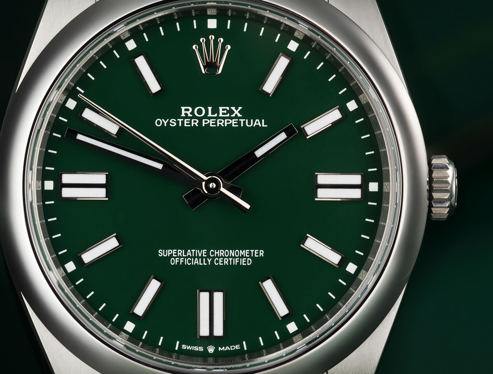 ref 124300 | 124300 - Green Lacquer | Rolex Oyster Perpetual