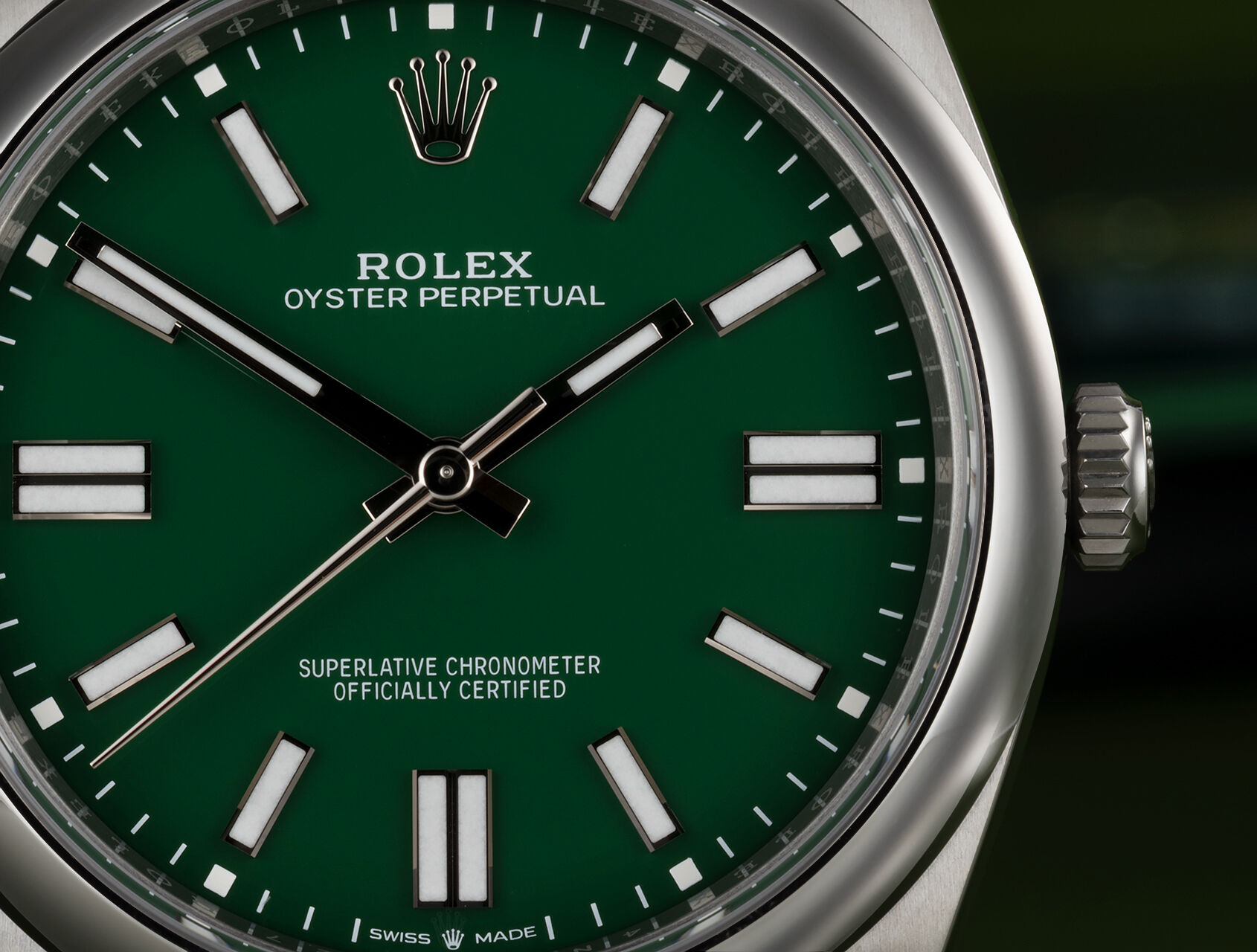 ref 124300 | 124300 - Green Lacquer | Rolex Oyster Perpetual
