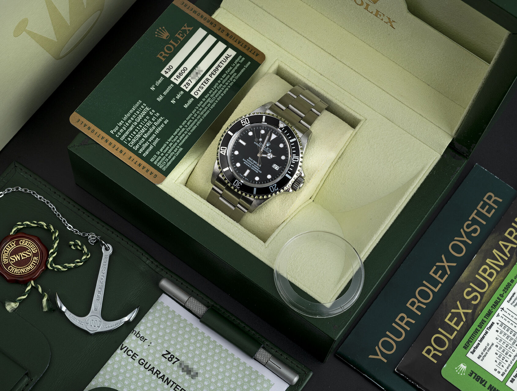 ref 16600 | 16600 - Box & Certificate | Rolex Sea-Dweller