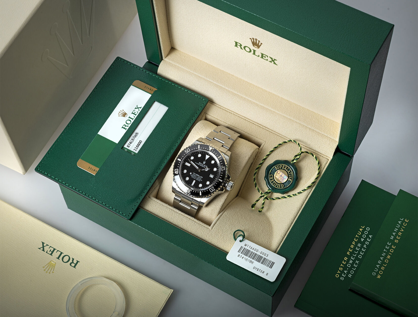 ref 116600 | 116600 - Box & Certificate | Rolex Sea-Dweller 4000