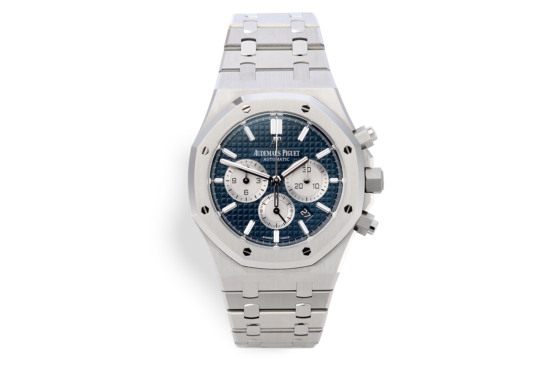 Audemars Piguet Royal Oak Chronograph Watches Ref st Oo 12st 01 Brand New Blue Dial The Watch Club