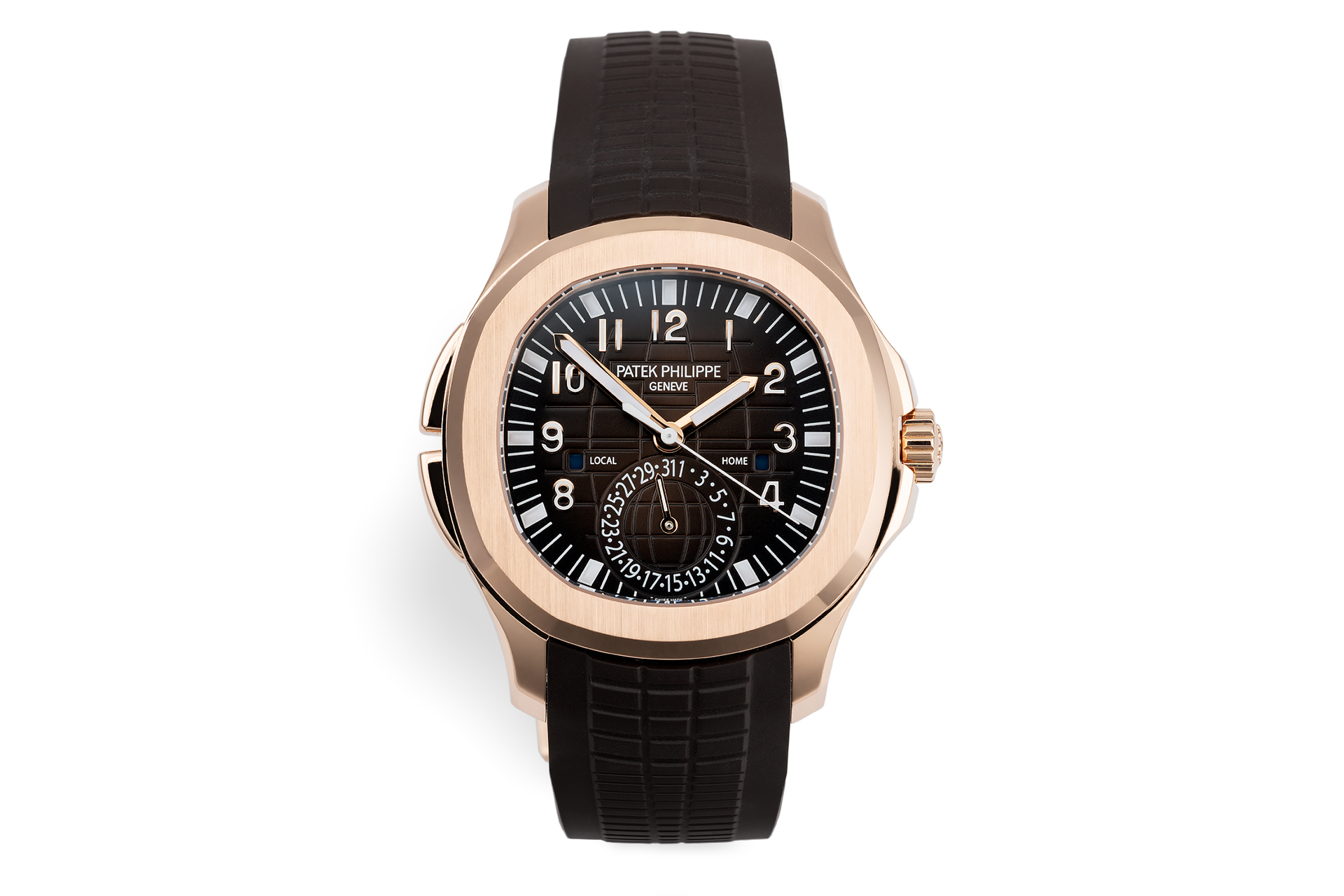 Patek Philippe Aquanaut Travel Time Watches Ref 5164r 001 Under Patek Warranty The Watch Club