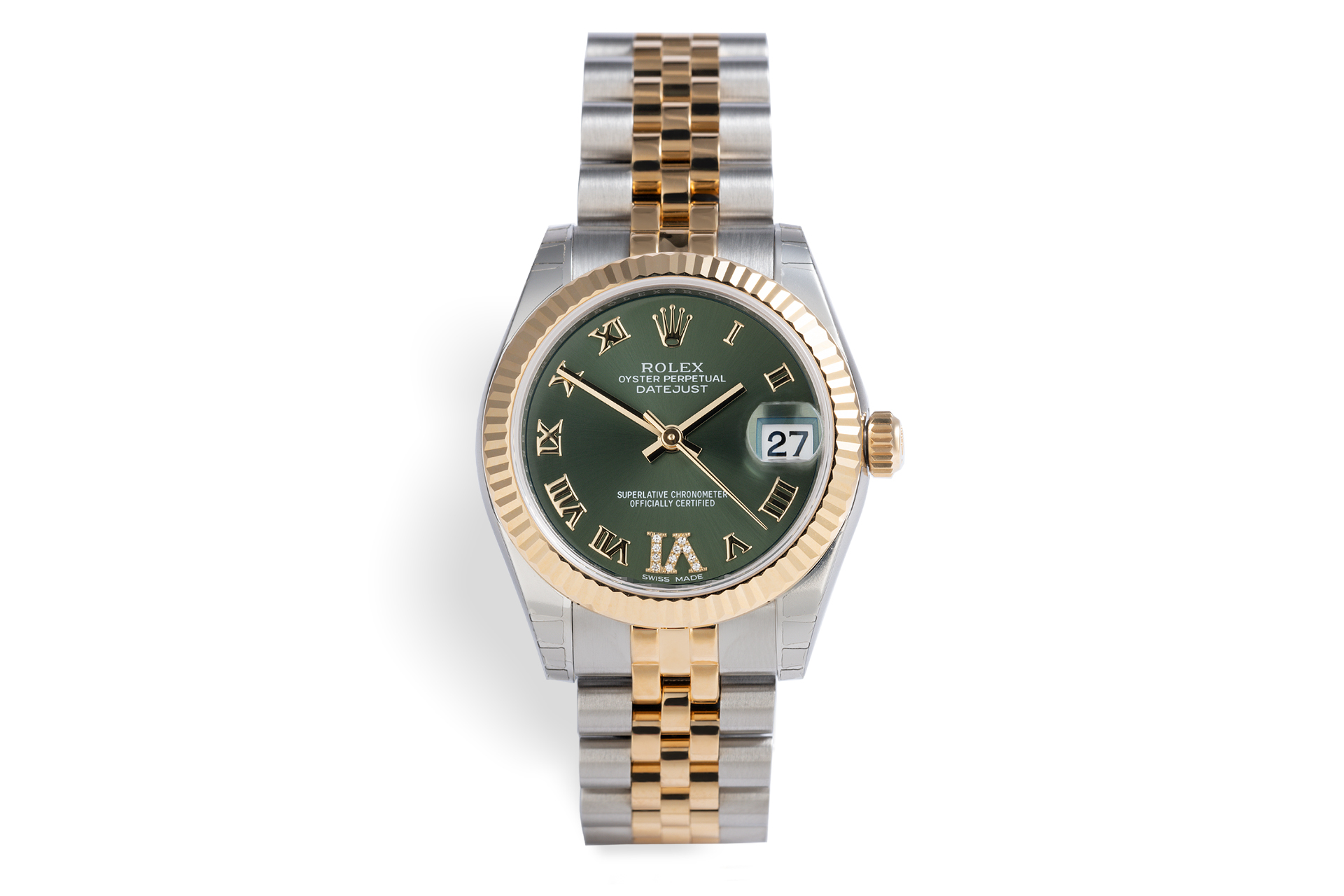 rolex diamond fully automatic watch