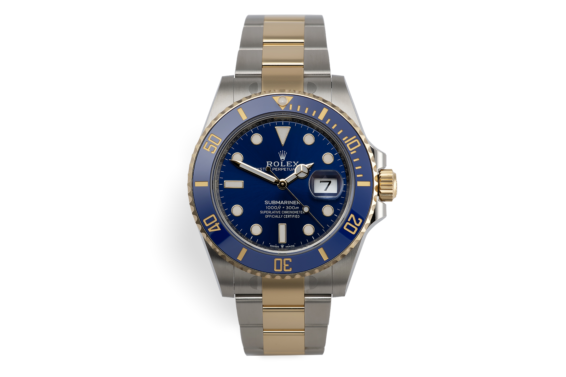 rolex submariner steel gold blue