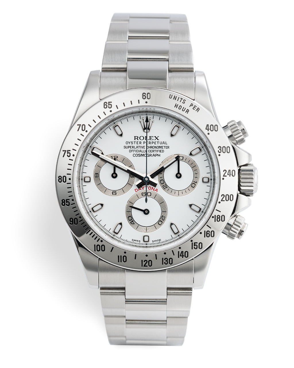 Rolex Cosmograph Daytona Watches | ref 116520 | White Chromalight Dial ...