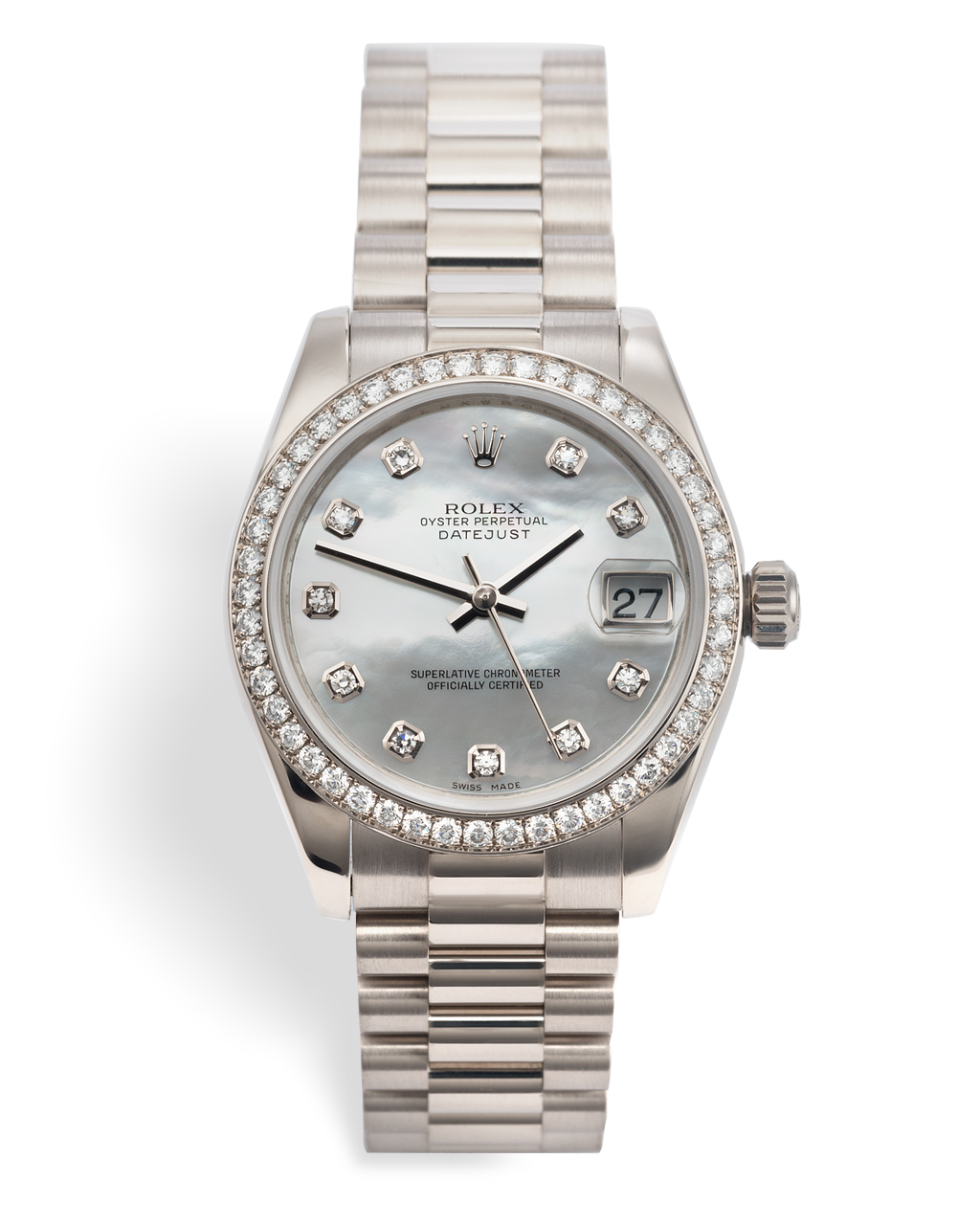 Rolex Datejust 31 Watches | ref 178279 | 18ct White Gold Diamond Set ...