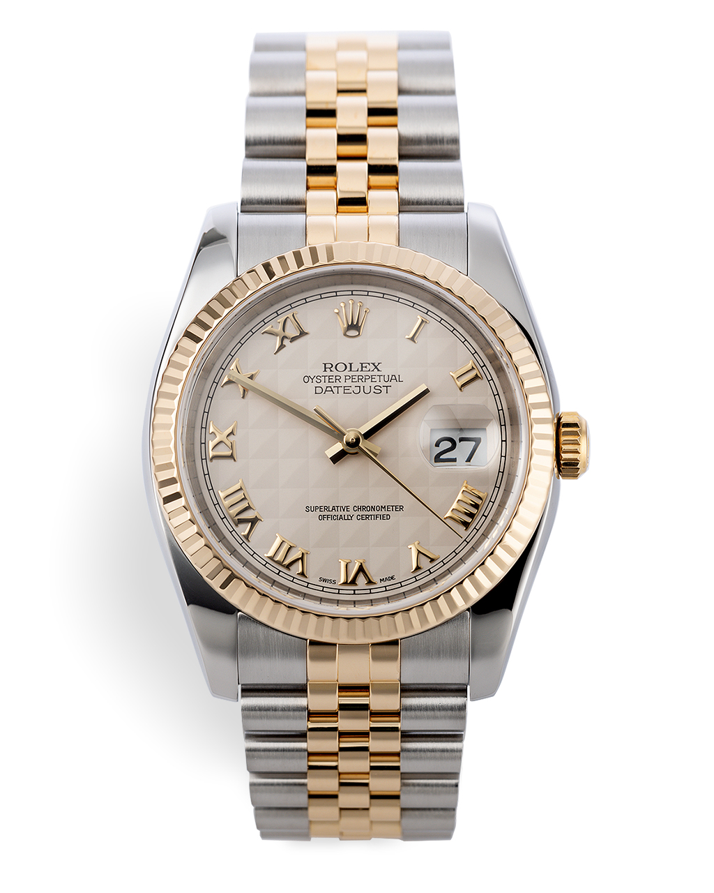 Rolex Datejust Watches | ref 116233 | 'Ivory Pyramid Dial' | The Watch Club