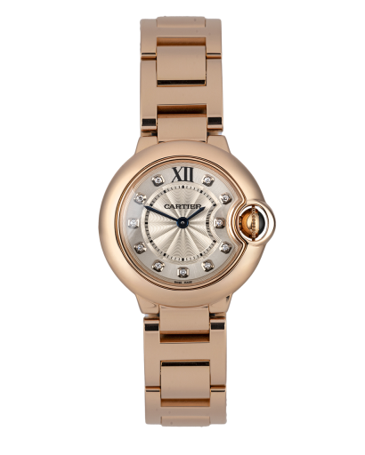 ref 3007 | 28mm Rose Gold Diamond Dial | Cartier Ballon Bleu