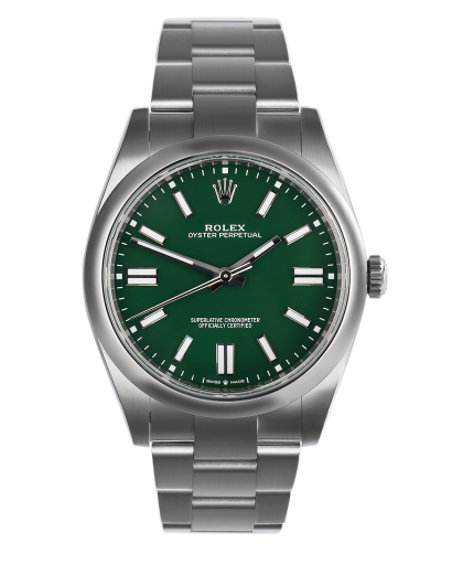 ref 124300 | 124300 - Green Lacquer | Rolex Oyster Perpetual